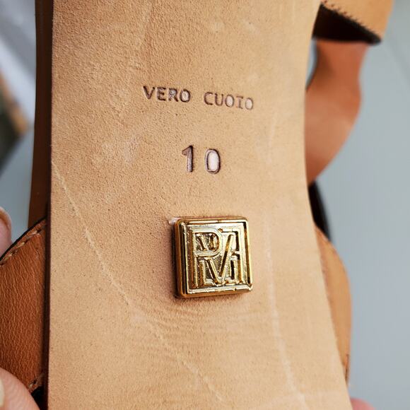 Pour La Victoire Brown Strappy Platform Sandal Shoe 10 Vamp Sexy Neutral Summer - Picture 6 of 9